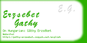 erzsebet gathy business card