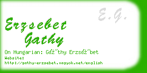 erzsebet gathy business card